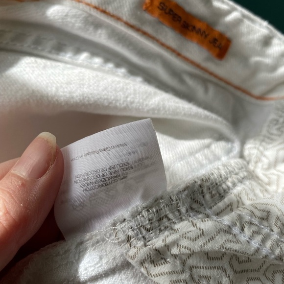 Tory Burch White Denim Jeans Women’s Size 30 Super Skinny Jeans - Picture 10 of 10